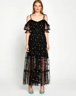 Alice McCall Moon Lover Midi Dress Black Size 8 AU for rent on The Volte - image 1