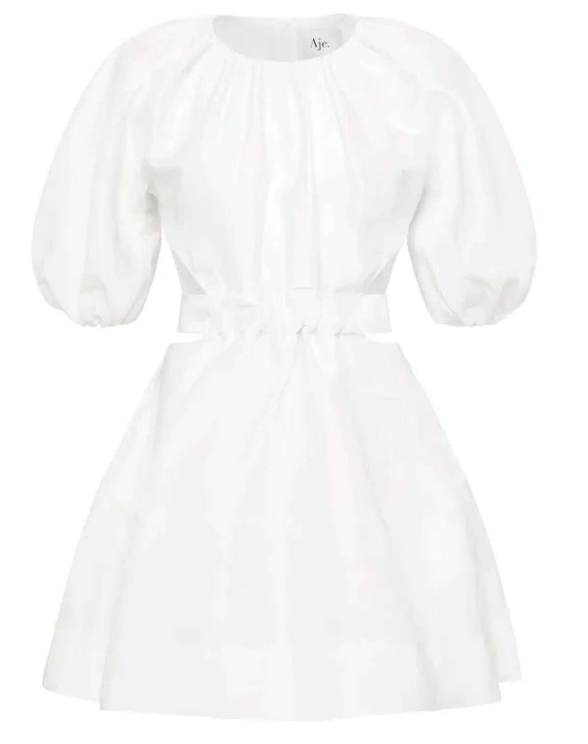 Aje Mimosa Cut Out Mini Dress White Size 8 - Image 4