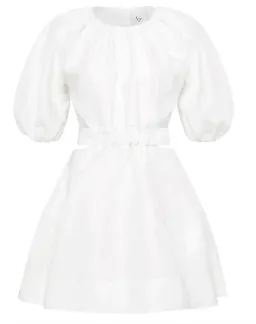 Aje Mimosa Cut Out Mini Dress White Size 8 for rent on The Volte - image 4