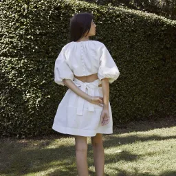 Aje Mimosa Cut Out Mini Dress White Size 8 for rent on The Volte - image 3