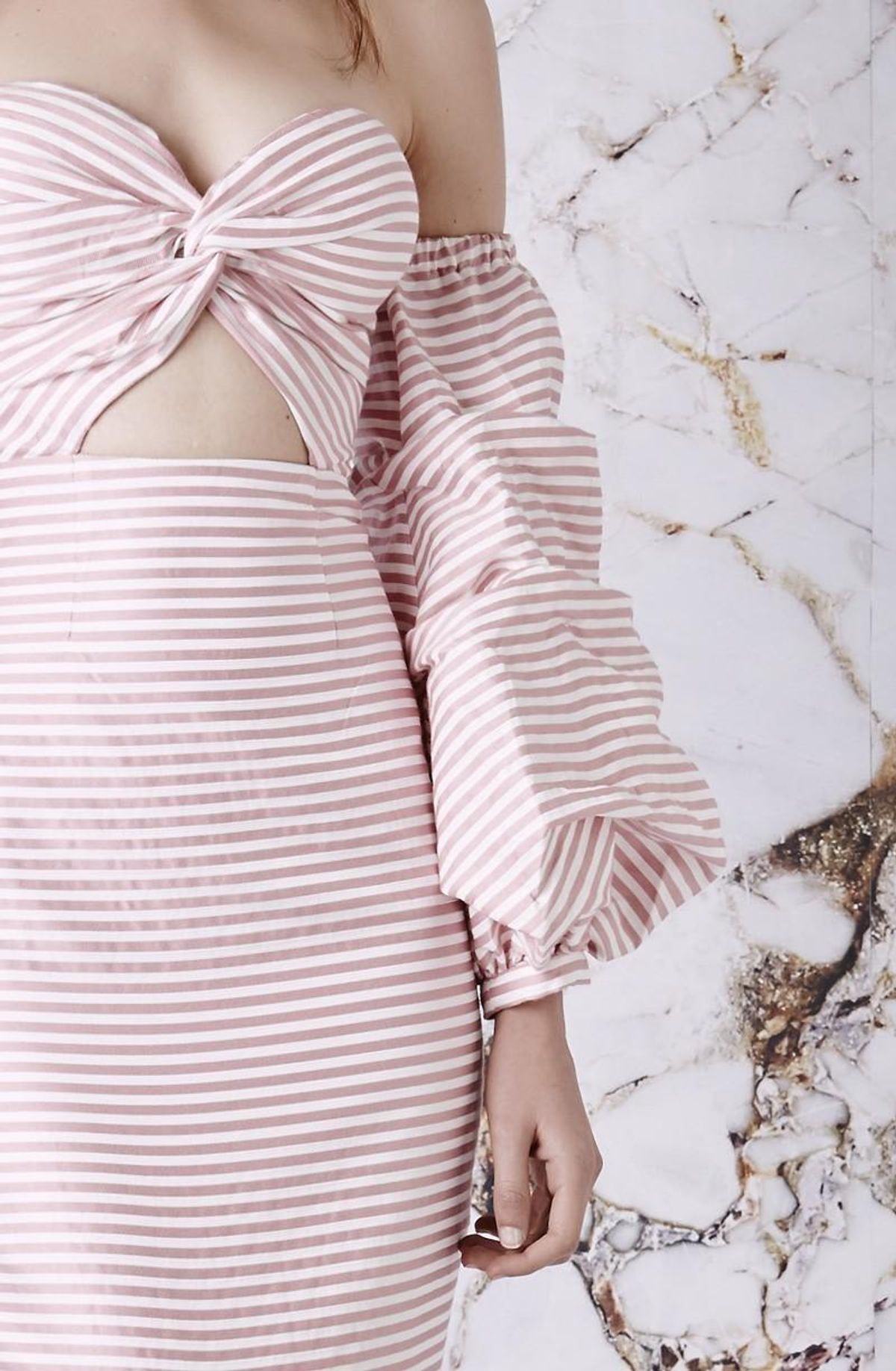 Asilio Candy Eyed Dress Pink White Stripe Size 6 - Image 6