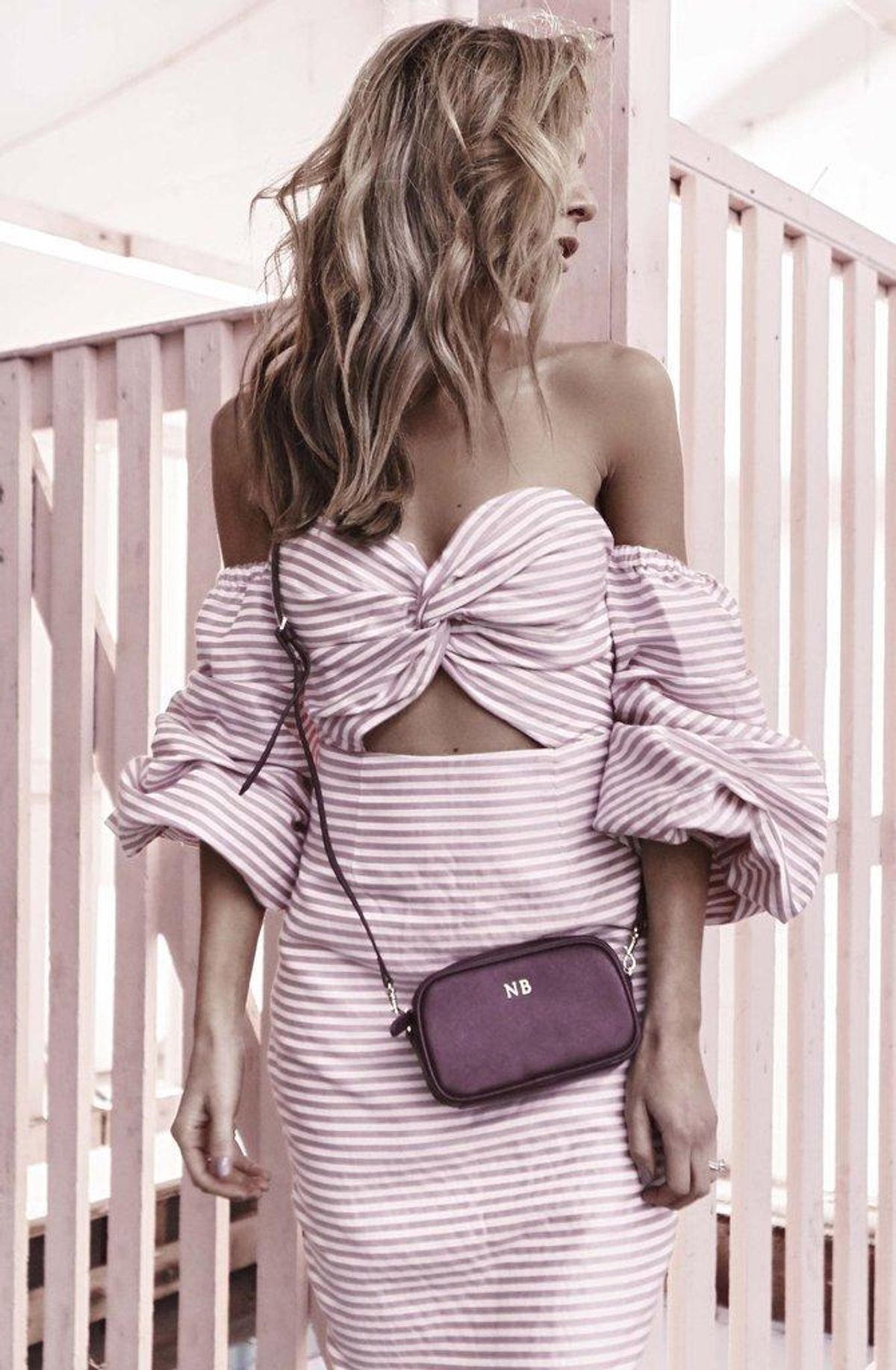 Asilio Candy Eyed Dress Pink White Stripe Size 6 - Image 5