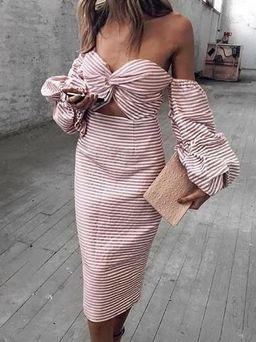 Asilio Candy Eyed Dress Pink White Stripe Size 6 for rent on The Volte - image 3
