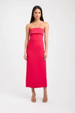 Kookai Red Strapless Dress Cherry Red Size 4 for rent on The Volte - image 1