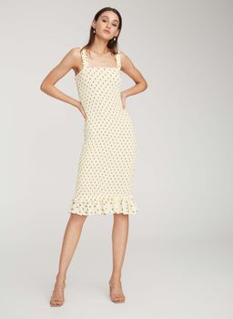 Faithfull The Brand Nadine Midi Yellow Dress Size 6 for rent on The Volte - image 1