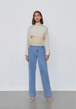 Viktoria and Woods Sistine Corset in Nude/Tan Size 4 for rent on The Volte - image 1