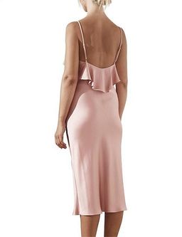 Shona Joy Bias Ruffle Frill Midi Dress Pink Size 6 for rent on The Volte - image 3