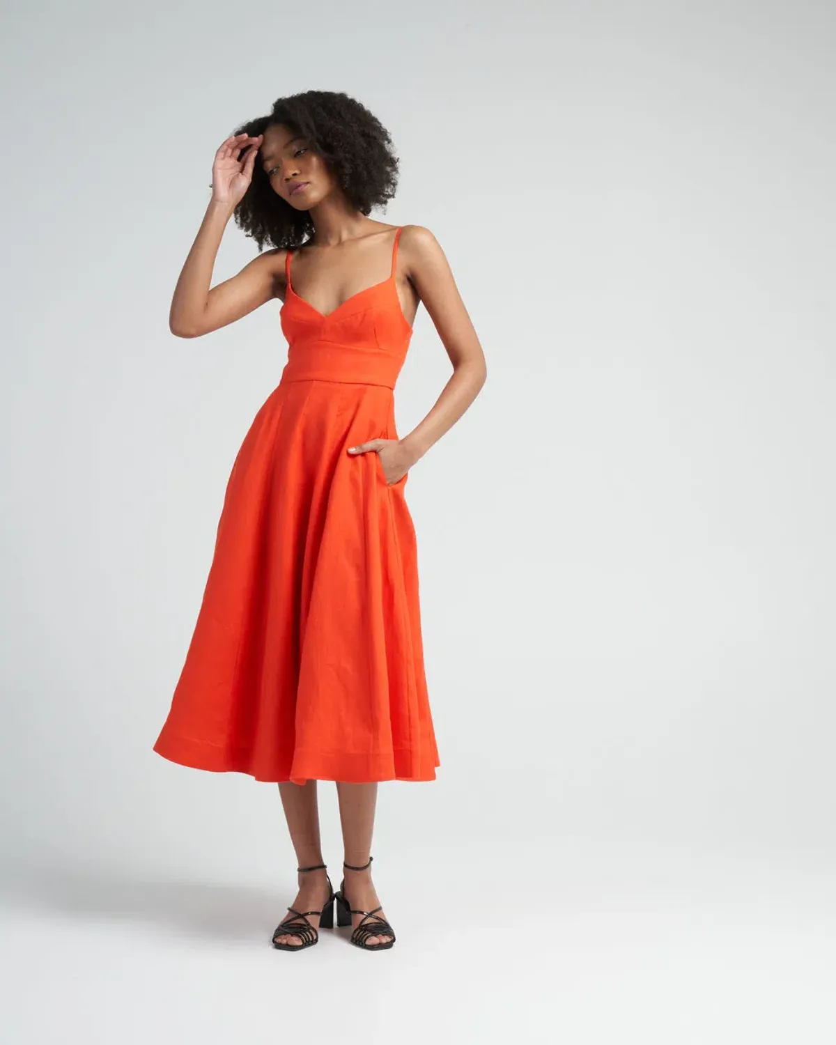 Zimmermann Wonderland Picnic Midi Dress Red Size 0/Au 8 - Image 1