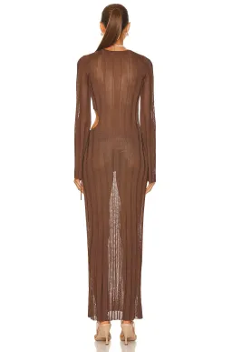Sir the Label Aya Cut Out Dress Chocolate Size 1 / AU 8 for rent on The Volte - image 3