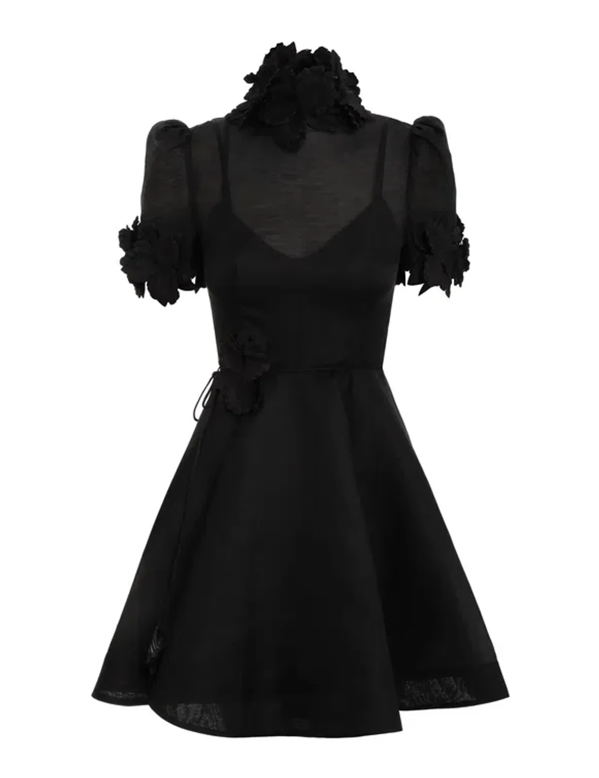 Zimmermann Luminosity Liftoff Flower Mini Dress Black Size 1 / AU 10 - Image 3