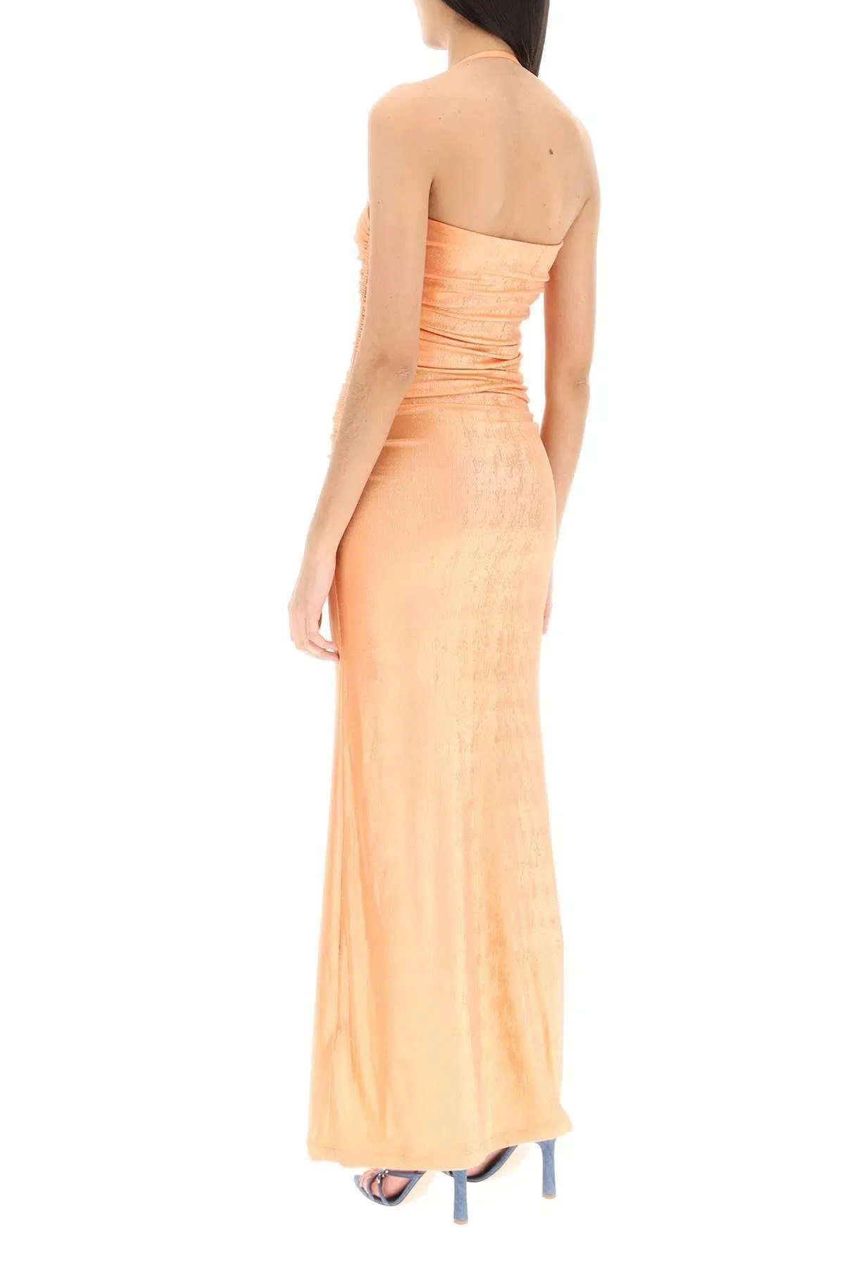 Diesel 'd-tru' Metallic Jersey Dress Pink Size 6 - Image 3