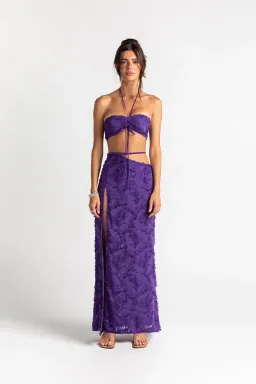 Arcina Ori Issi Set Top & Skirt Purple Size 8 for rent on The Volte - image 1