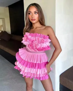 Eliya the Label Josephine Mini Dress in Pink Size M / AU 10 for rent on The Volte - image 3