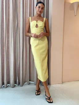 Camilla and Marc Brixton Midi Dress Yellow Size 8 for rent on The Volte - image 1