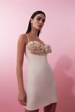 Rachel Gilbert Margot Mini Dress in Coconut Size 1 / AU 8 for rent on The Volte - image 4