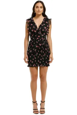 Talulah Incognito Mini Dress Black Print Size M/AU 10  for rent on The Volte - image 1