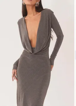 Arcina Ori Jen Dress Cool Grey Size 12 for rent on The Volte - image 2