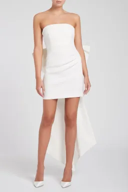Rebecca Vallance Daphne Mini Dress Ivory Size 6 for rent on The Volte - image 1