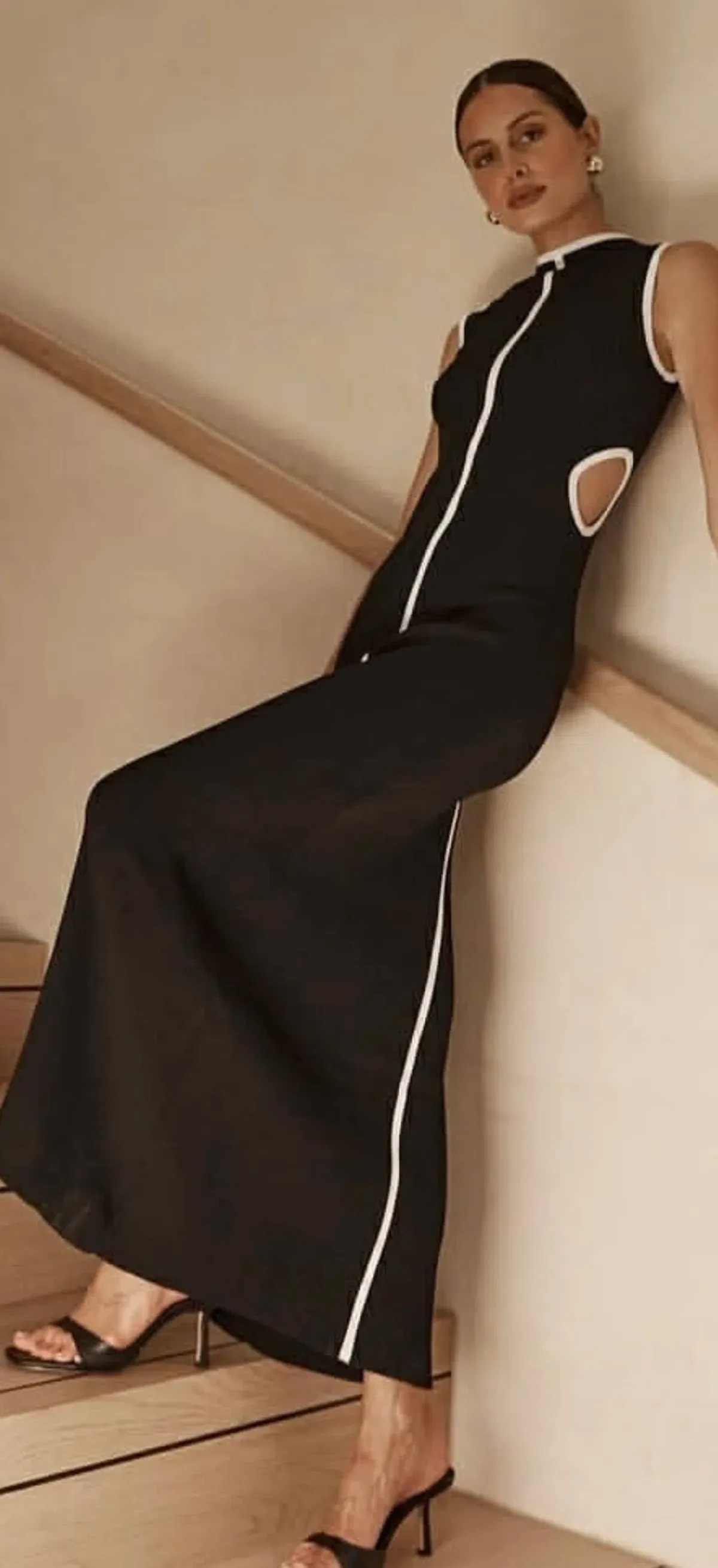 Dissh Binding Knit Midi Dress in Black Size S / AU 8 - Image 3