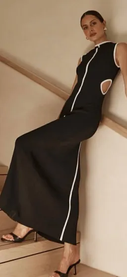 Dissh Binding Knit Midi Dress in Black Size S / AU 8 for rent on The Volte - image 3