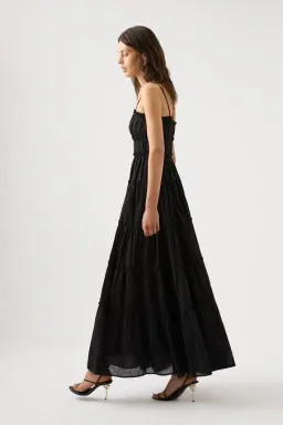 Aje Luna Tiered Maxi Dress Black Size 6 for rent on The Volte - image 4
