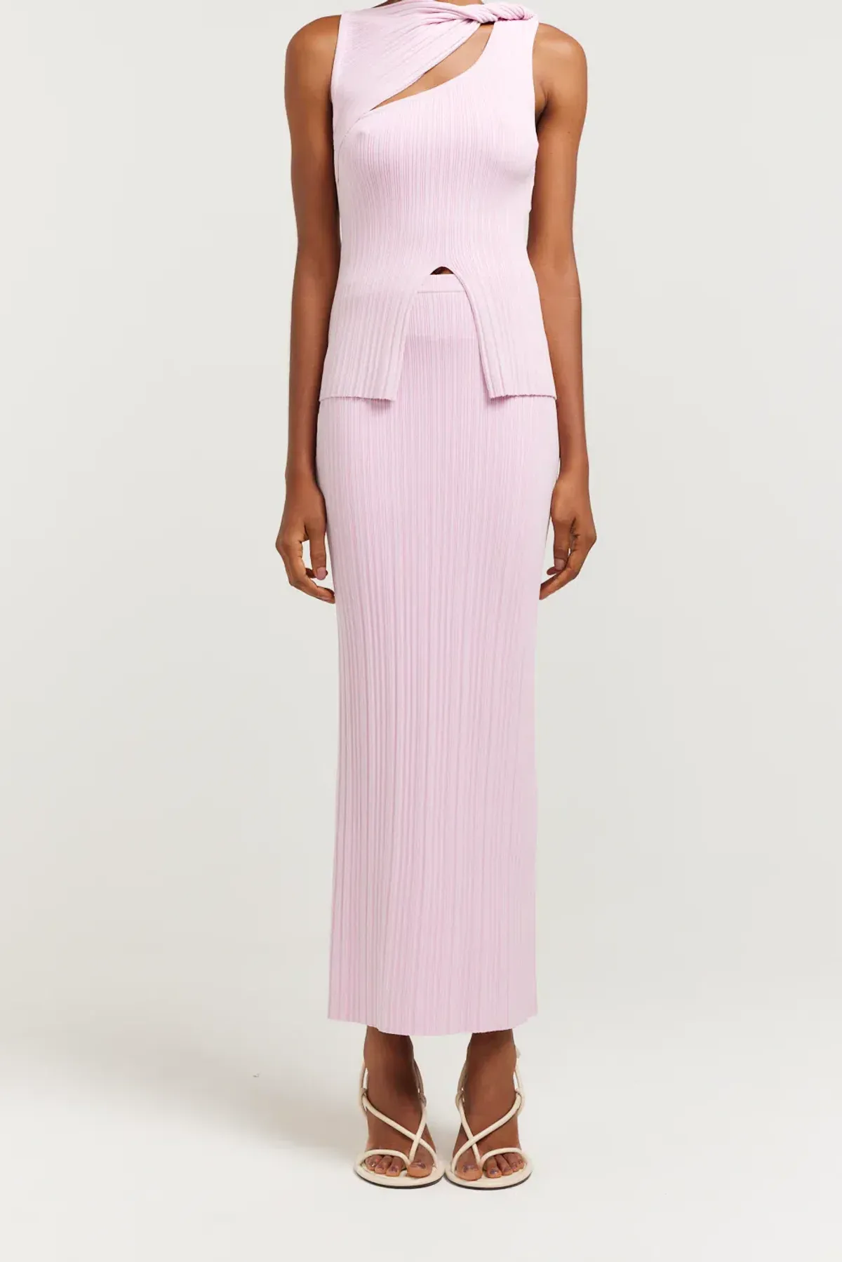 Henne Romee Knit Top and Skirt Set in Musk Size 8 - Image 4