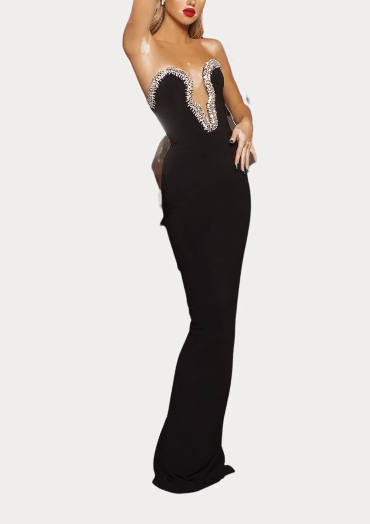 Albina Dyla Classica Gown Black Size 6 - Image 1