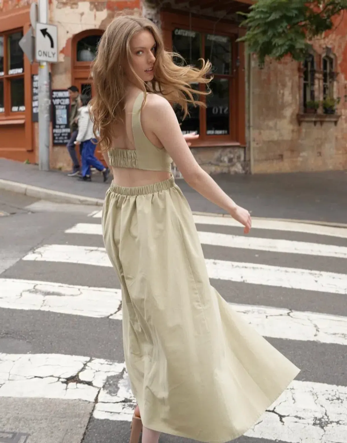 Pasduchas Blair Midi Dress Green Size 14 - Image 2