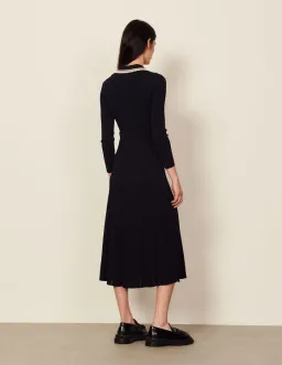 Sandro Paris Alexandrine Ribbed Knit Shirtdress Size 40 / AU 10 for rent on The Volte - image 3