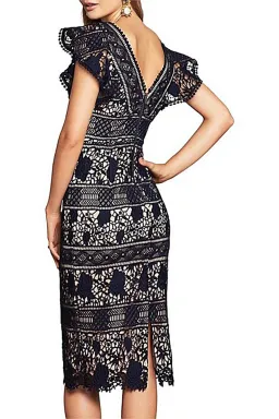 Love Honor Marina Midi Dress in Navy Size 10 for rent on The Volte - image 2