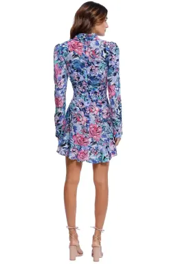 Rebecca Vallance La Violette Mini Dress Blue Multi Print Size 14 for rent on The Volte - image 3