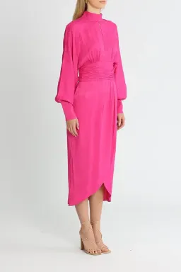 Rebecca Vallance Theresa Midi Dress Fuschia Pink Size 16 for rent on The Volte - image 2