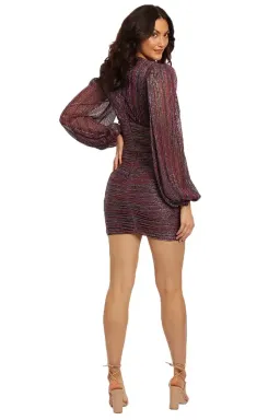 Rebecca Vallance Casey V Mini Dress Multi Print Size 10 for rent on The Volte - image 3