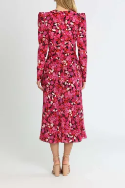 Rebecca Vallance Bramble Midi Fuschia Pink Print Size 12 for rent on The Volte - image 3