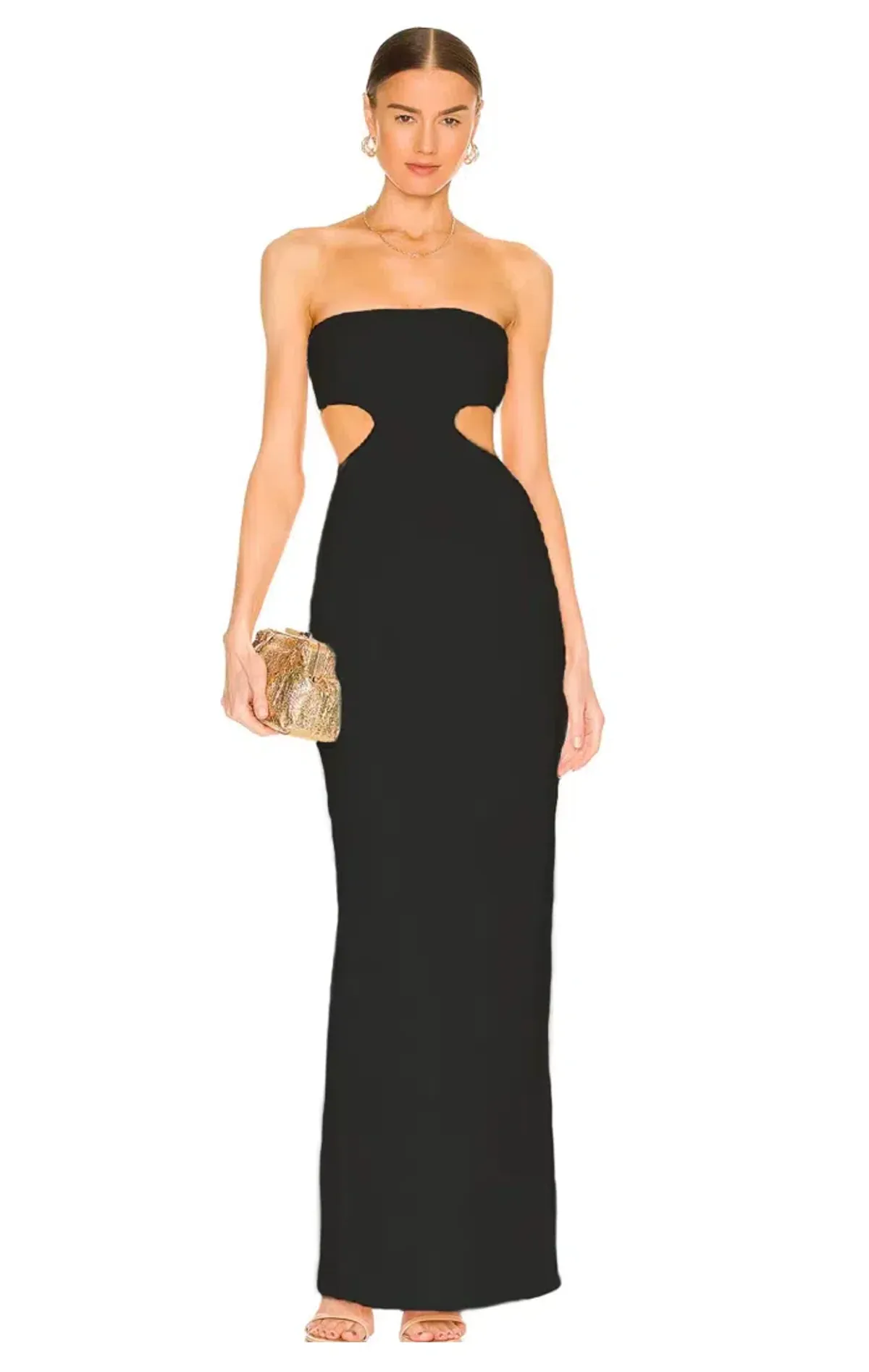 Natalie Rolt Carmen Gown Black Size 8 - Image 1