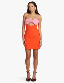 Misha Mikel Dress Orange Size 10/M for rent on The Volte - image 1