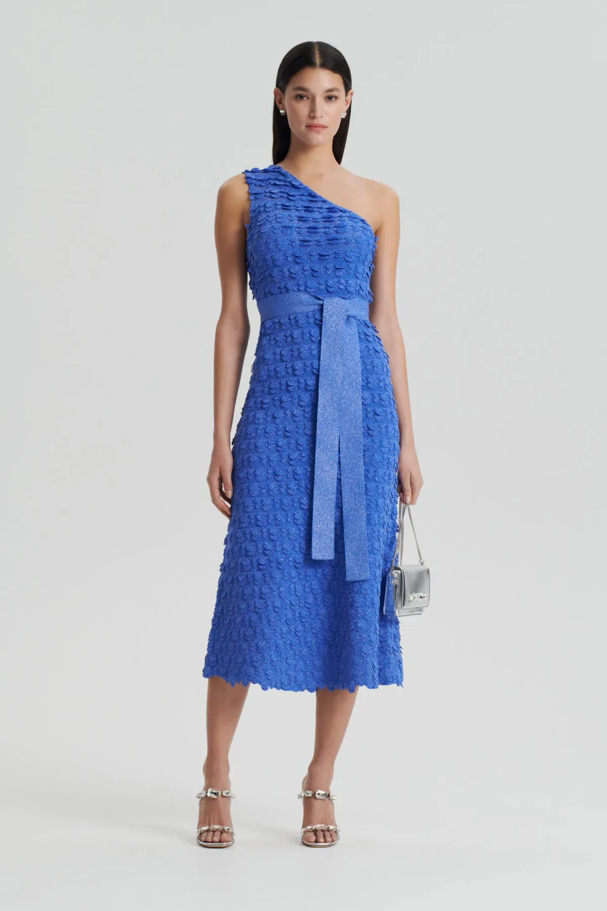 Scanlan Theodore SPARKLE ONE SHOULDER DRESS size SMALL - Image 1