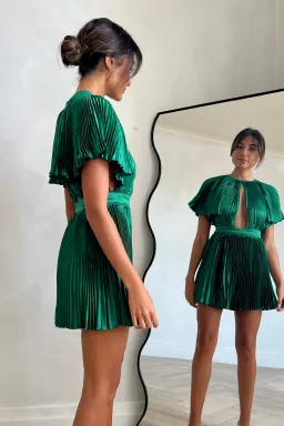 L'idee Theatre Mini Dress in Green Size 8 for rent on The Volte - image 2