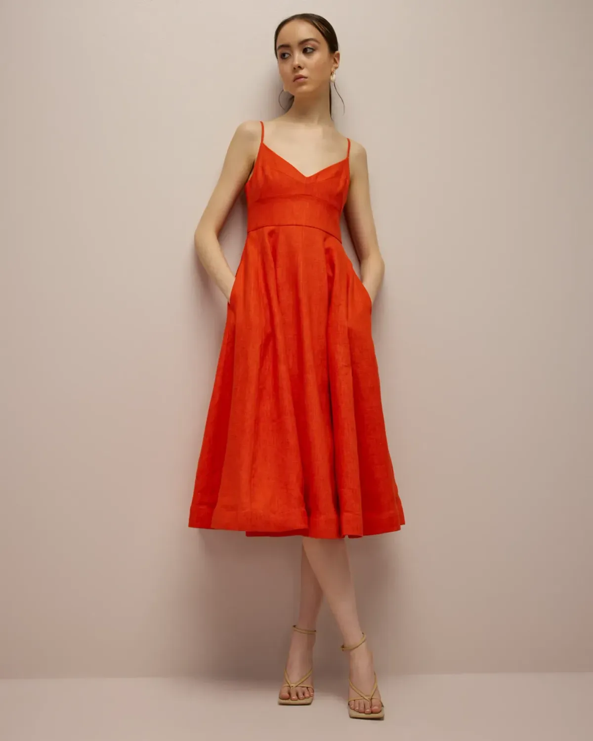 Zimmermann Wonderland Picnic Midi Dress Red Size 1 / AU 10 - Image 1