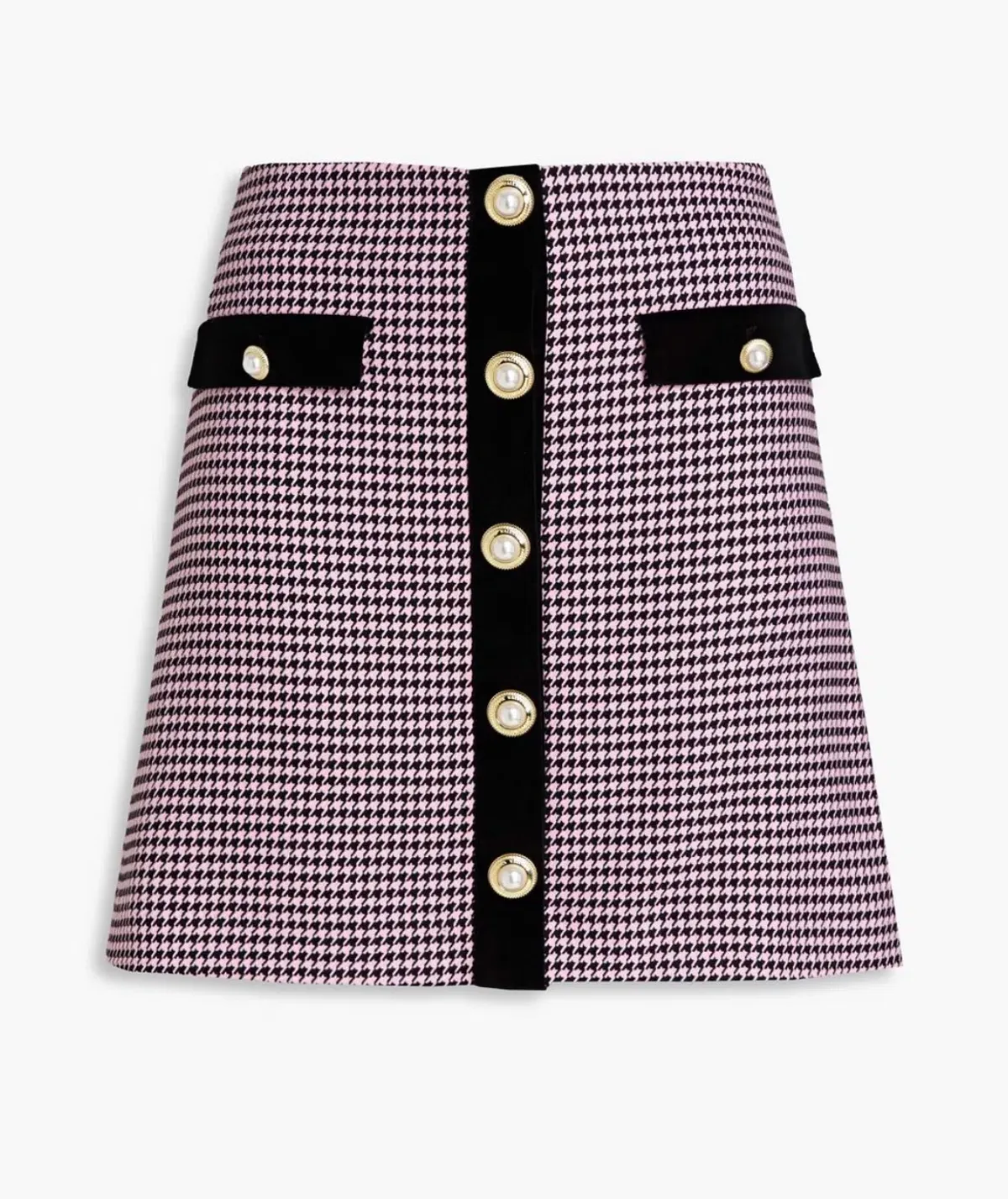 Rebecca Vallance Basinger Tweed Mini Skirt Print UK/AU 12 - Image 4