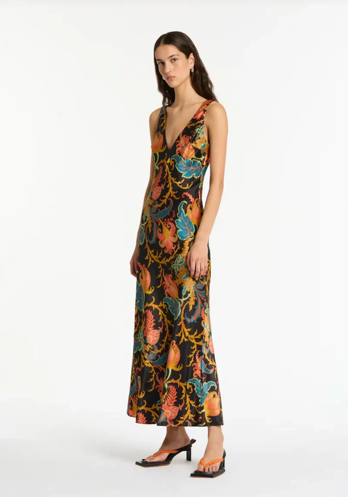 Sir the Label Artiste V Neck Slip Dress Print SIZE 0 - Image 2