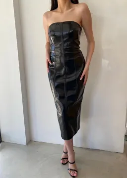 Mossman Organised Chaos Midi Dress Black Size AU 6 for rent on The Volte - image 3