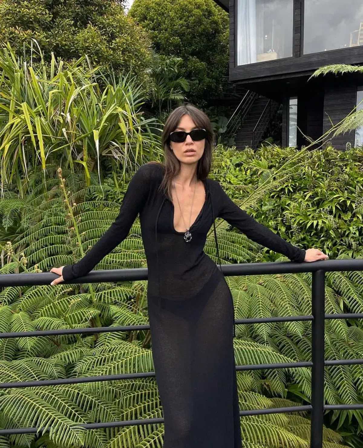 Sir the Label Emmeline Halter Long Sleeve Dress Black Size 1 / AU 8 - Image 2