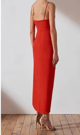 Shona Joy Core Cocktail Draped Maxi Dress Red Size 14 for rent on The Volte - image 3