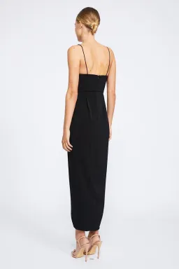 Shona Joy Core Cocktail Draped Maxi Dress Black Size 16 for rent on The Volte - image 3