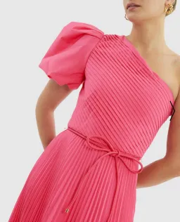 Rebecca Vallance  Rosa One Shoulder Midi Dress  Pink Size 12 for rent on The Volte - image 3