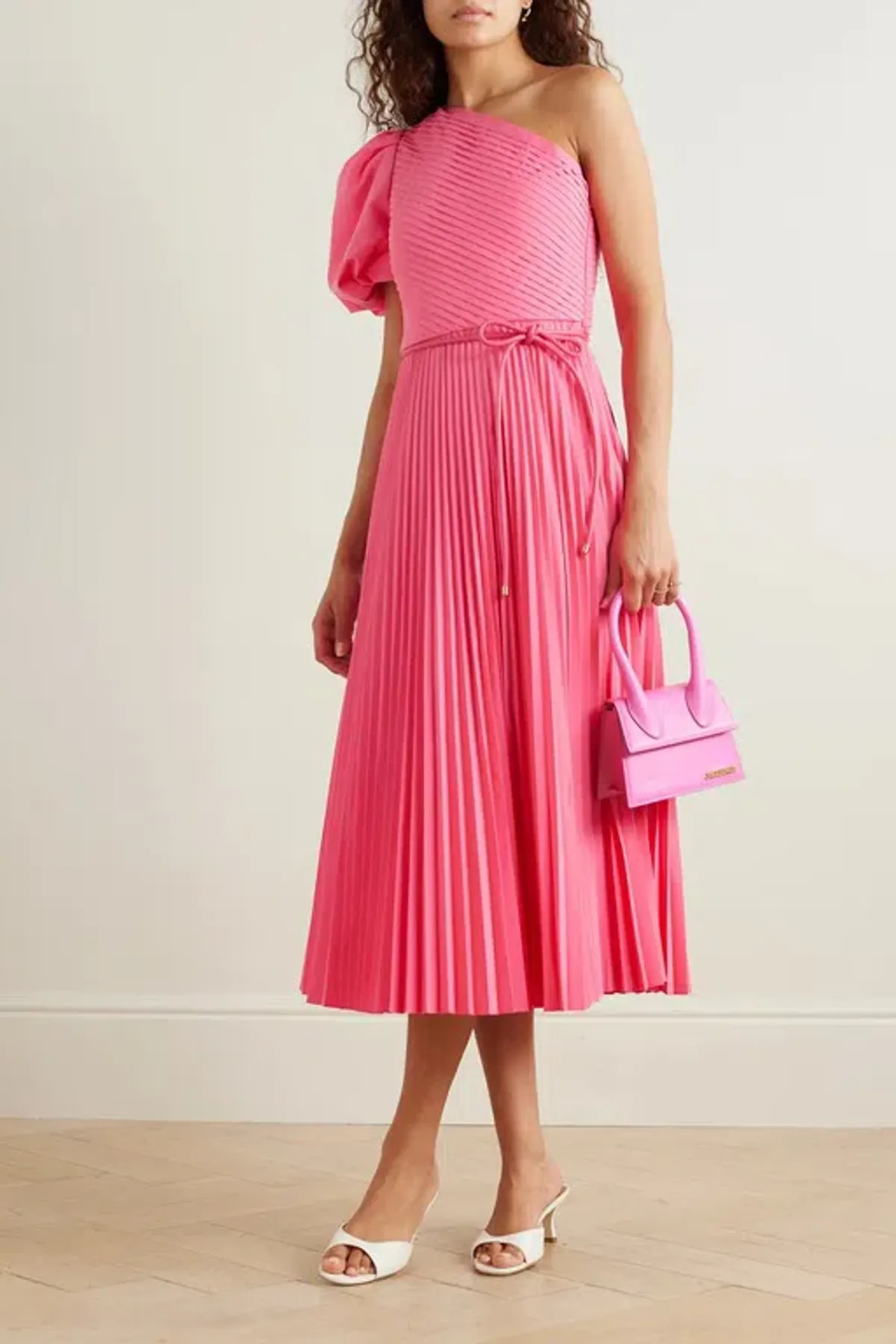 Rebecca Vallance Rosa One Shoulder Midi Dress Pink Size 12 - Image 5