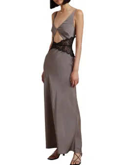 Bec & Bridge Camille Maxi Dress Grey Size AU 10 for rent on The Volte - image 1