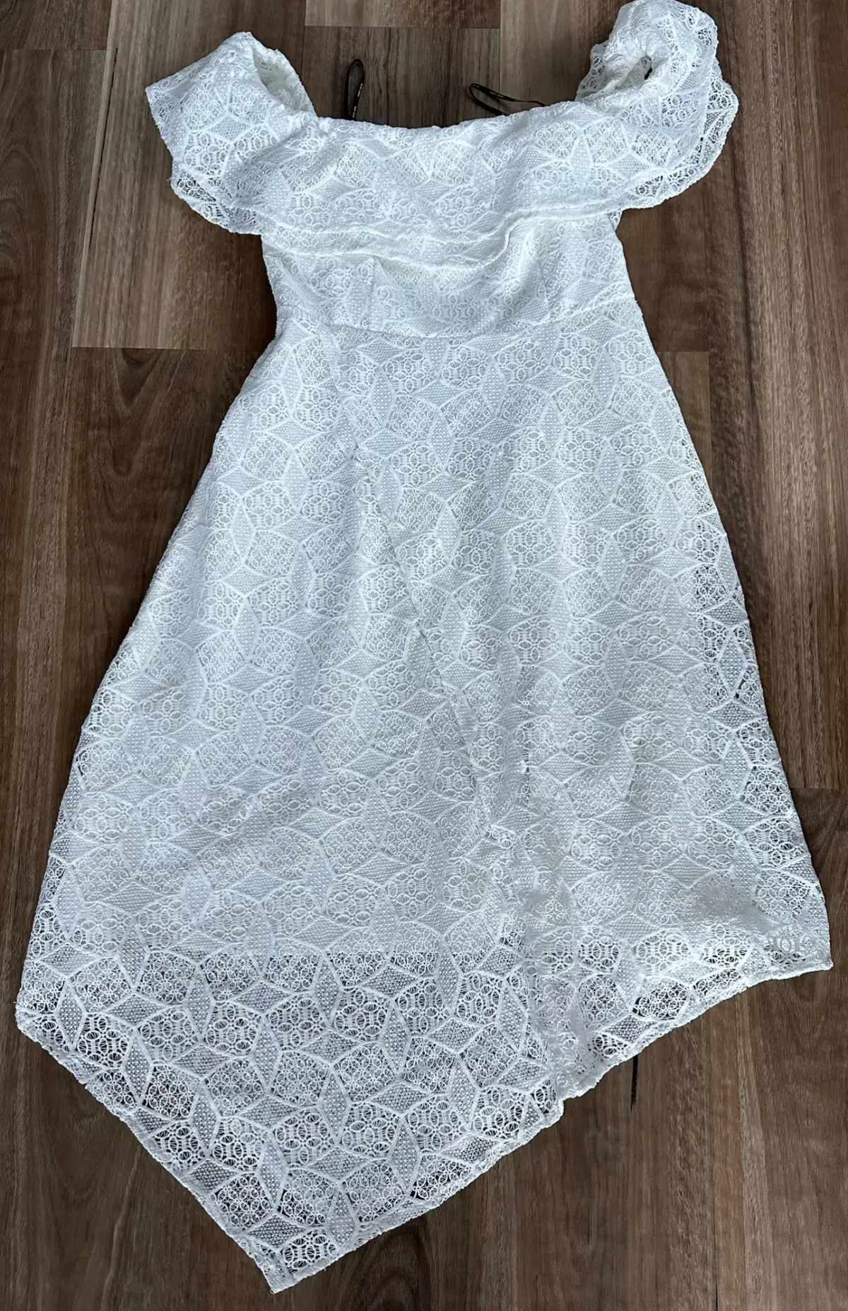 White Lace Wayne Cooper Dress Size 14 - Image 1