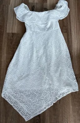 White Lace Wayne Cooper Dress Size 14 for rent on The Volte - image 1